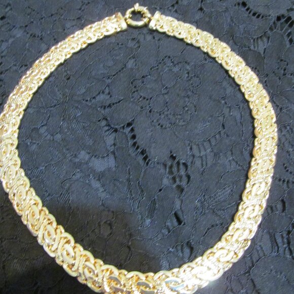 MODA AL MASSIMO 18K yellow Gold over Bronze Arezzo Byzantine 18" Necklace JTV - Picture 5 of 16